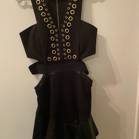 Three Floor Black Cutout Dress - Picture 2 of 2